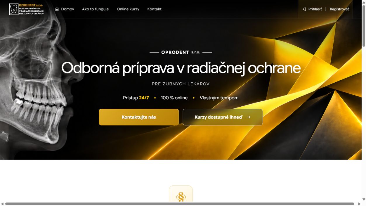 E-learningová platforma Oprodent