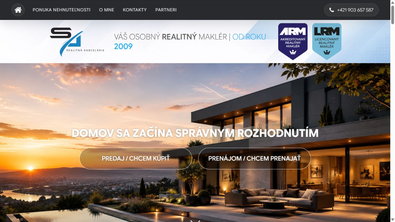 Realitný web Surani